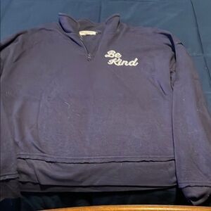 Grayson Threads Blue Sweatshirt with Cozy Fleece Fabric and Be Kind Text